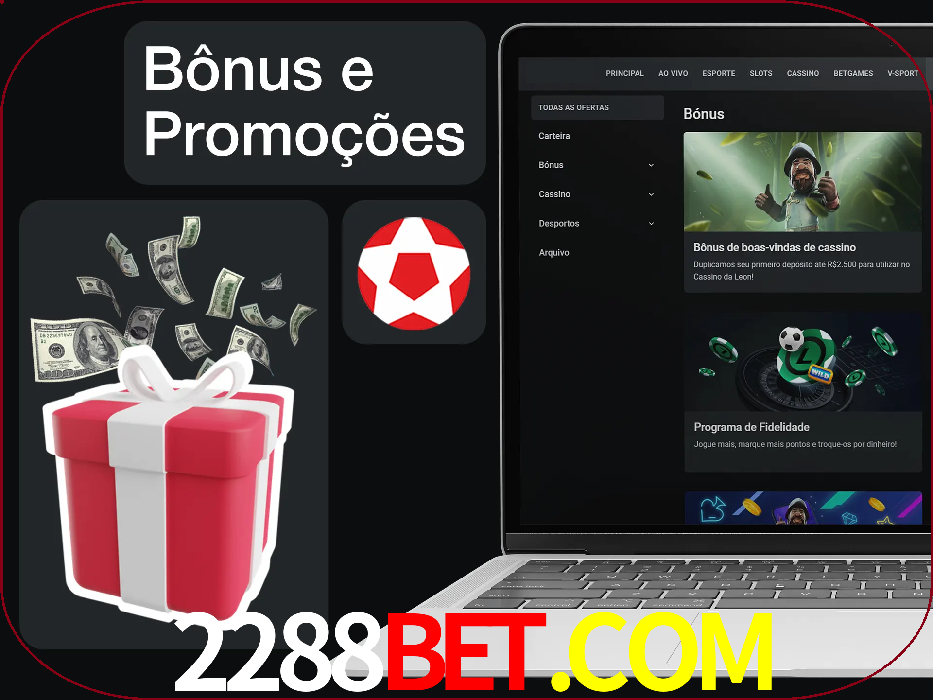 Verifique se há novos bônus e promoções.